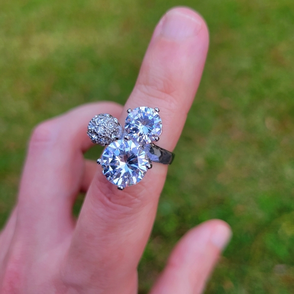 8th World Wonder Diamond Dazzler Silver Ring Size 6 - Picture 5 of 12